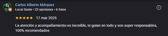 Reseña de Google de Carlos Alberto Márquez, 5 estrellas