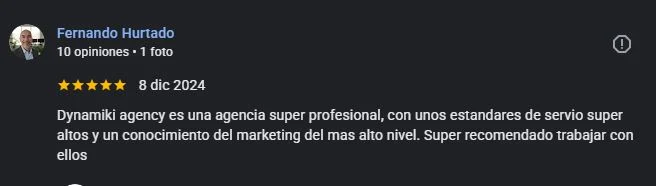 Reseña de Google de Fernando Hurtado, 5 estrellas