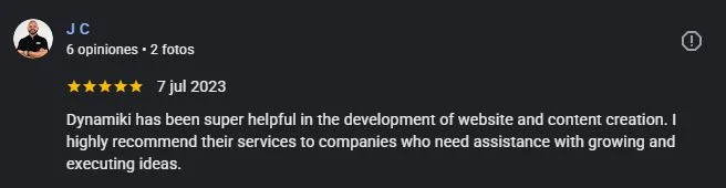 Reseña de Google de J C, 5 estrellas