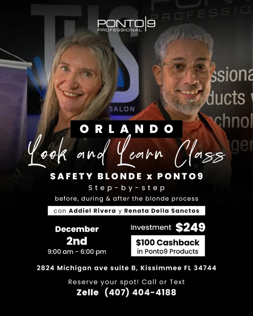 Social media flyer for a hair education class in Orlando